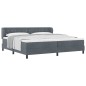 Letto Box Spring vidaXL con Materasso Grigio Scuro 200x200 cm in Velluto
