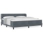 Letto Box Spring vidaXL con Materasso Grigio Scuro 200x200 cm in Velluto