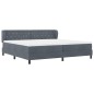 Letto Box Spring vidaXL con Materasso Grigio Scuro 200x200 cm in Velluto