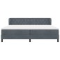 Letto Box Spring vidaXL con Materasso Grigio Scuro 200x200 cm in Velluto