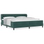 Letto Box Spring con Materasso verde scuro 200x200 cm in Velluto Letto Box Spring con Materasso verde scuro 200x200 cm in Velluto