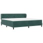 Letto Box Spring con Materasso verde scuro 200x200 cm in Velluto Letto Box Spring con Materasso verde scuro 200x200 cm in Velluto