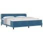 Letto a Rete vidaXL con Materasso Blu Scuro 200x200 cm in Velluto Letto a Rete vidaXL con Materasso Blu Scuro 200x200 cm in Velluto