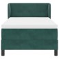 Letto Box Spring con Materasso Verde Scuro 80x200 cm in Velluto - vidaXL Letto Box Spring con Materasso Verde Scuro 80x200 cm in Velluto - vidaXL