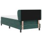 Letto Box Spring con Materasso Verde Scuro 80x200 cm in Velluto - vidaXL Letto Box Spring con Materasso Verde Scuro 80x200 cm in Velluto - vidaXL
