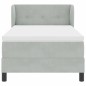 vidaXL Letto Box Spring con Materasso Grigio Chiaro 90x190 cm in Velluto