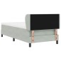 vidaXL Letto Box Spring con Materasso Grigio Chiaro 90x190 cm in Velluto