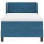 Letto a Box vidaXL con Materasso Blu Scuro 90x190 cm in Velluto