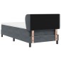 Letto Box Spring vidaXL con Materasso Grigio Scuro 90x200 cm in Velluto