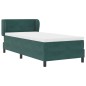 Letto a Box vidaXL con Materasso Verde Scuro 100x200 cm in Velluto