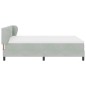 Letto con Box Spring e Materasso vidaXL Grigio Chiaro 140x190 cm Velluto