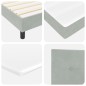 Letto con Box Spring e Materasso vidaXL Grigio Chiaro 140x190 cm Velluto