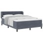letto a box spring vidaXL con materasso grigio scuro 140x190 cm in velluto letto a box spring vidaXL con materasso grigio scuro 140x190 cm in velluto