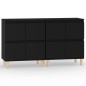 Credenze 2pz Nere 60x35x70 cm in Legno Multistrato Credenze 2pz Nere 60x35x70 cm in Legno Multistrato
