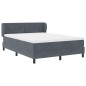 letto a box spring vidaXL con materasso grigio scuro 140x190 cm in velluto letto a box spring vidaXL con materasso grigio scuro 140x190 cm in velluto