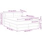 letto a box spring vidaXL con materasso grigio scuro 140x190 cm in velluto letto a box spring vidaXL con materasso grigio scuro 140x190 cm in velluto