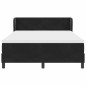 vidaXL Letto Box Spring con Materasso Nero 140x190 cm in Velluto