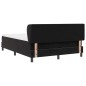 vidaXL Letto Box Spring con Materasso Nero 140x190 cm in Velluto