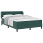 Letto Box Spring vidaXL con Materasso Verde Scuro 140x190 cm in Velluto Letto Box Spring vidaXL con Materasso Verde Scuro 140x190 cm in Velluto