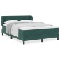 Letto Box Spring vidaXL con Materasso Verde Scuro 140x190 cm in Velluto Letto Box Spring vidaXL con Materasso Verde Scuro 140x190 cm in Velluto
