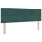 Letto Box Spring vidaXL con Materasso Verde Scuro 140x190 cm in Velluto Letto Box Spring vidaXL con Materasso Verde Scuro 140x190 cm in Velluto