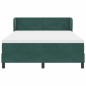 Letto Box Spring vidaXL con Materasso Verde Scuro 140x190 cm in Velluto Letto Box Spring vidaXL con Materasso Verde Scuro 140x190 cm in Velluto