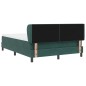 Letto Box Spring vidaXL con Materasso Verde Scuro 140x190 cm in Velluto Letto Box Spring vidaXL con Materasso Verde Scuro 140x190 cm in Velluto