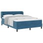 vidaXL Letto Box Spring con Materasso Blu Scuro 140x190 cm Velluto vidaXL Letto Box Spring con Materasso Blu Scuro 140x190 cm Velluto