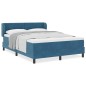 vidaXL Letto Box Spring con Materasso Blu Scuro 140x190 cm Velluto vidaXL Letto Box Spring con Materasso Blu Scuro 140x190 cm Velluto