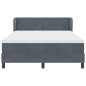 vidaXL Letto Box Spring con Materasso Grigio Scuro 140x200 cm in Velluto vidaXL Letto Box Spring con Materasso Grigio Scuro 140x200 cm in Velluto