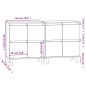 Credenze 2pz Nere 60x35x70 cm in Legno Multistrato Credenze 2pz Nere 60x35x70 cm in Legno Multistrato