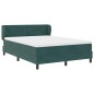 vidaXL Letto Box Spring con Materasso Verde Scuro 140x200 cm Velluto vidaXL Letto Box Spring con Materasso Verde Scuro 140x200 cm Velluto