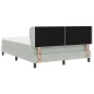 Letto Box Spring con Materasso Grigio Chiaro 160x200 cm in Velluto Letto Box Spring con Materasso Grigio Chiaro 160x200 cm in Velluto