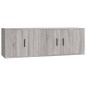 Set Mobili Porta TV 2 pz Grigio Sonoma in Legno Multistrato Set Mobili Porta TV 2 pz Grigio Sonoma in Legno Multistrato