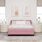 vidaXL Letto Box Spring con Materasso Rosa 160x200 cm Velluto