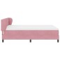 vidaXL Letto Box Spring con Materasso Rosa 160x200 cm Velluto