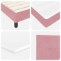 vidaXL Letto Box Spring con Materasso Rosa 160x200 cm Velluto