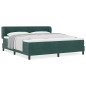 Letto a molle vitaXL con materasso verde scuro 180x200 cm in velluto Letto a molle vitaXL con materasso verde scuro 180x200 cm in velluto