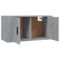 Set Mobili Porta TV 2 pz Grigio Sonoma in Legno Multistrato Set Mobili Porta TV 2 pz Grigio Sonoma in Legno Multistrato