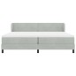 vidaXL Struttura Letto A Rete Con Materasso Grigio Chiaro 200x200 cm Velluto