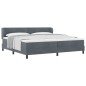 Letto Box Spring vidaXL con Materasso Grigio Scuro 200x200 cm in Velluto