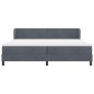 Letto Box Spring vidaXL con Materasso Grigio Scuro 200x200 cm in Velluto