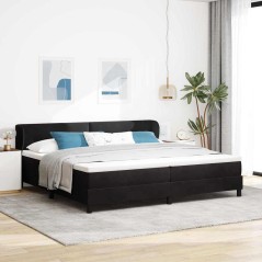 vidaXL Letto Box Spring con Materasso Nero 200x200 cm Velluto
