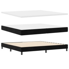 vidaXL Letto Box Spring con Materasso Nero 200x200 cm Velluto