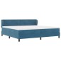 vidaXL Letto Box Spring con Materasso Blu Scuro 200x200 cm Velluto vidaXL Letto Box Spring con Materasso Blu Scuro 200x200 cm Velluto