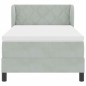 Letto a Box Spring con Materasso Grigio Chiaro 90x190 cm in Velluto