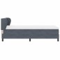 vidaXL Letto Box Spring con Materasso Grigio Scuro 90x190 cm in Velluto vidaXL Letto Box Spring con Materasso Grigio Scuro 90x190 cm in Velluto