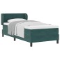vidaXL Letto a Box con Materasso Verde Scuro 90x190 cm Velluto vidaXL Letto a Box con Materasso Verde Scuro 90x190 cm Velluto