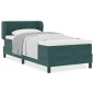 vidaXL Letto a Box con Materasso Verde Scuro 90x190 cm Velluto vidaXL Letto a Box con Materasso Verde Scuro 90x190 cm Velluto