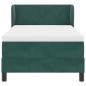 vidaXL Letto a Box con Materasso Verde Scuro 90x190 cm Velluto vidaXL Letto a Box con Materasso Verde Scuro 90x190 cm Velluto